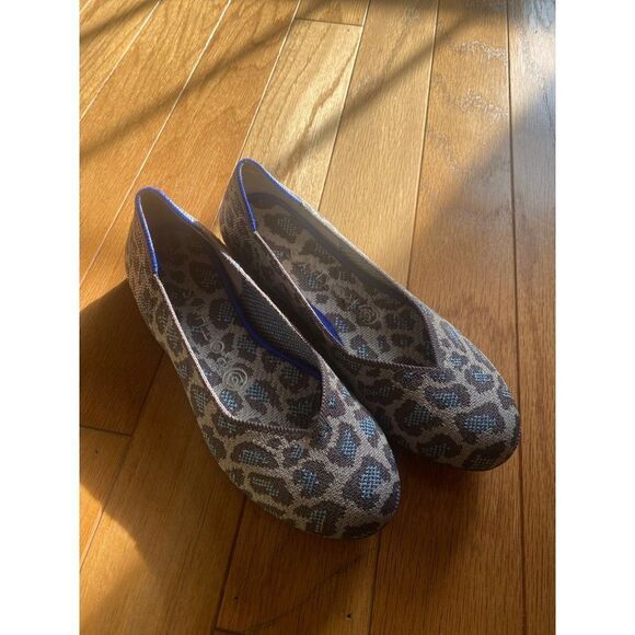 Rothy's, women's grey animal print round toe slip on flats size W7 - Picture 1 of 8